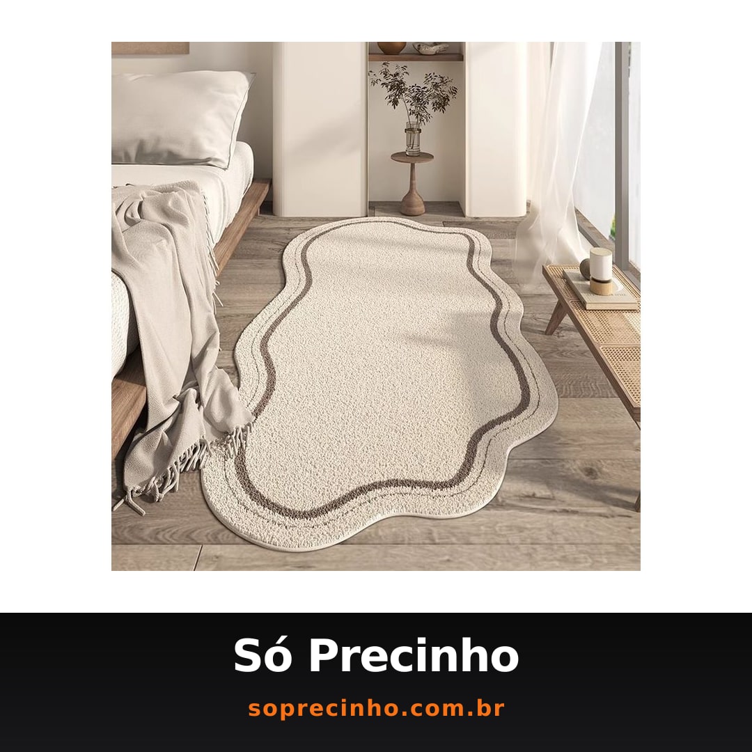 Tapete Longo de Imitação para Quarto, Cabeceira de Caxemira Macia e Resistente a Manchas, Decoração de Sala de Estar