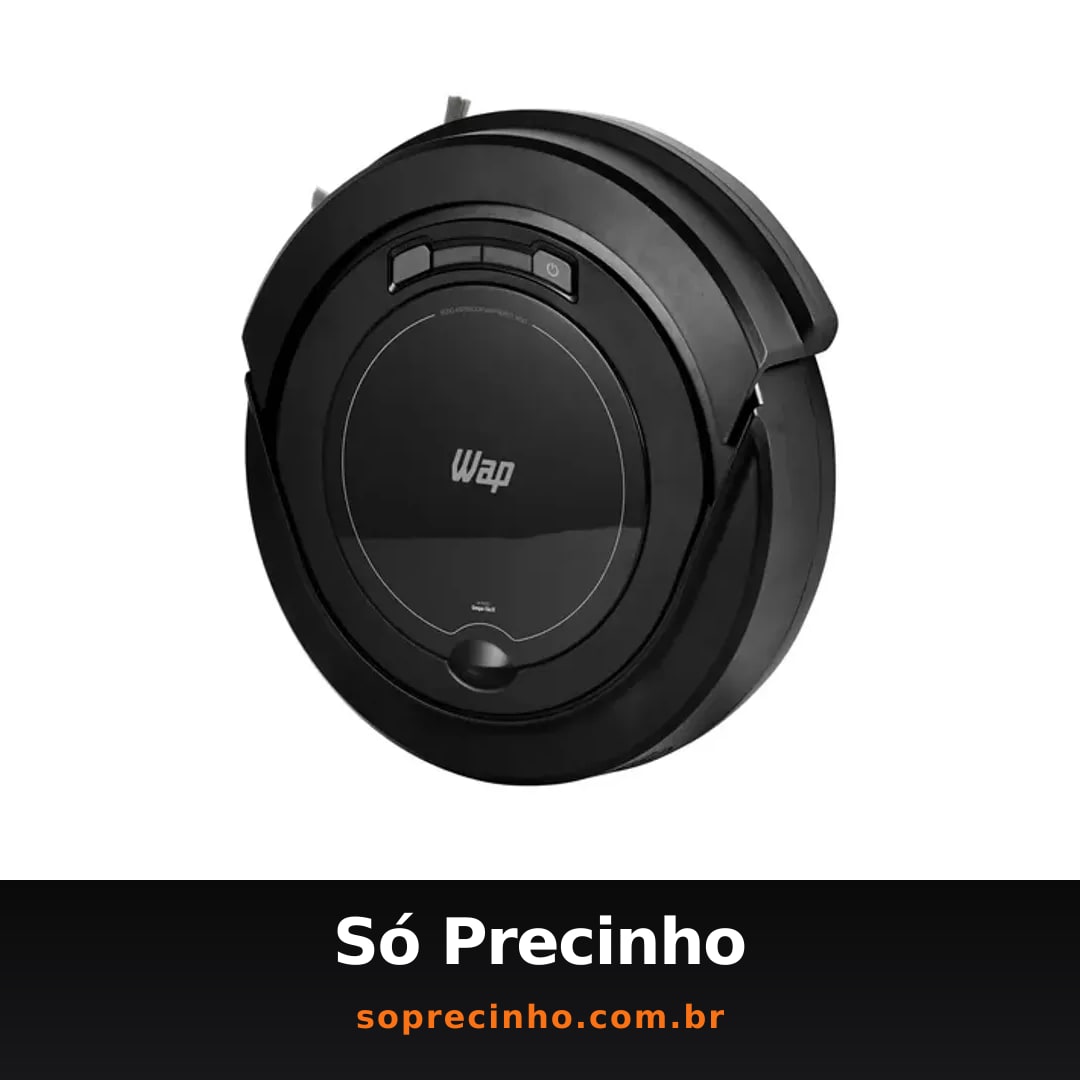 Robô aspirador Robot W90 varre aspira e passa pano 30w Wap cor preto