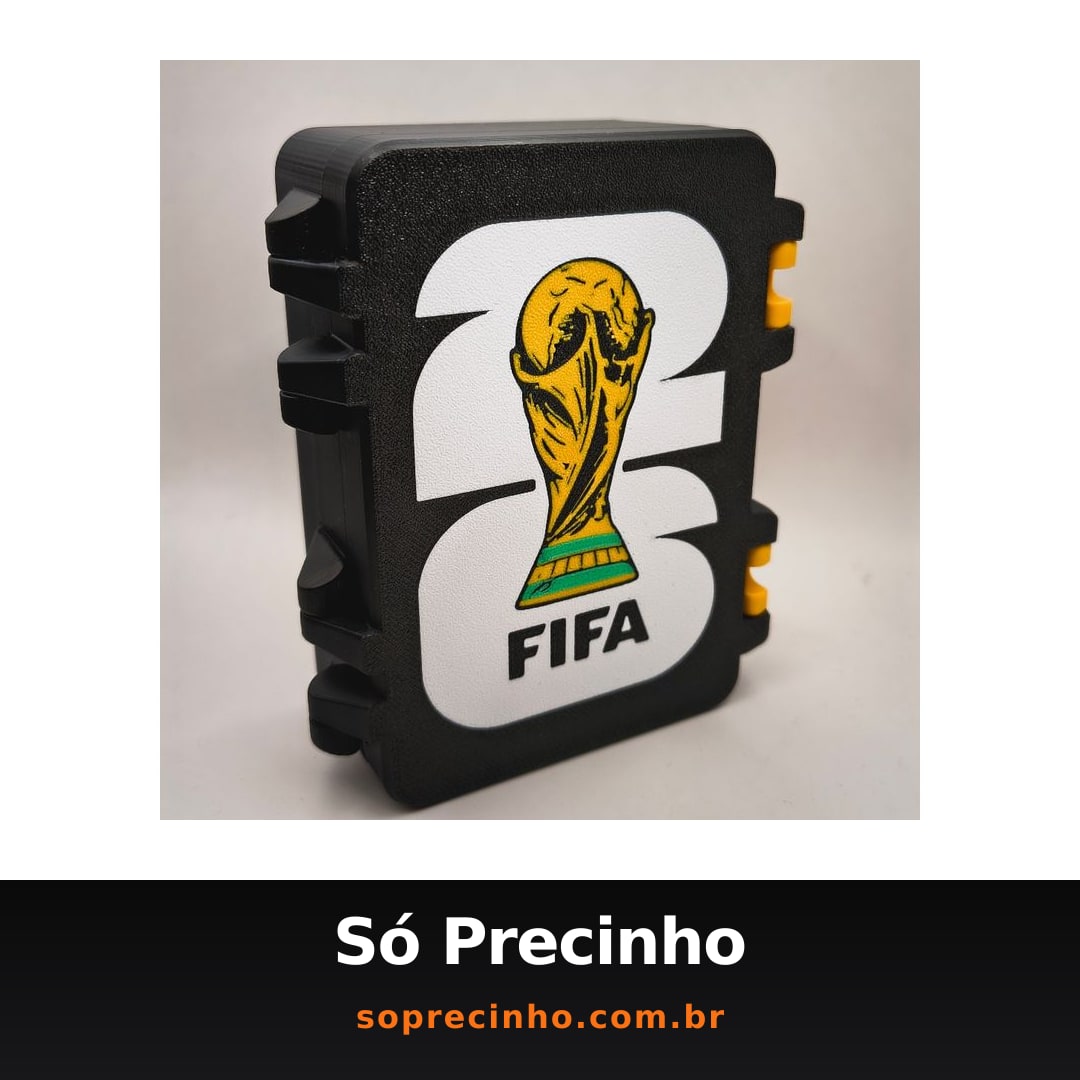 Porta Figurinhas Copa 2026 (Cabe 500 figurinhas) Maleta Figurinhas Copa 2026 Estojo Figurinhas Copa 2026 Caixa