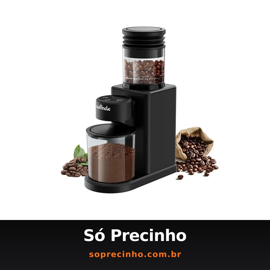 Moedor de grãos de café cônico elétrico com 25 configurações de moagem para café expresso francês touchscreen modos duplos moagem