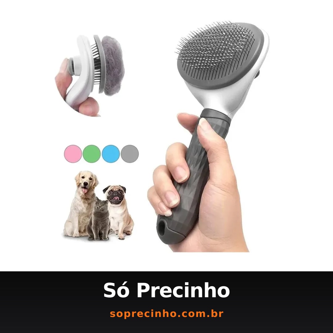 Pet cão escova gato pente auto limpeza pet removedor de pêlos escova para cães gatos grooming ferramentas animais de estimação desmatting pente cães acessórios
