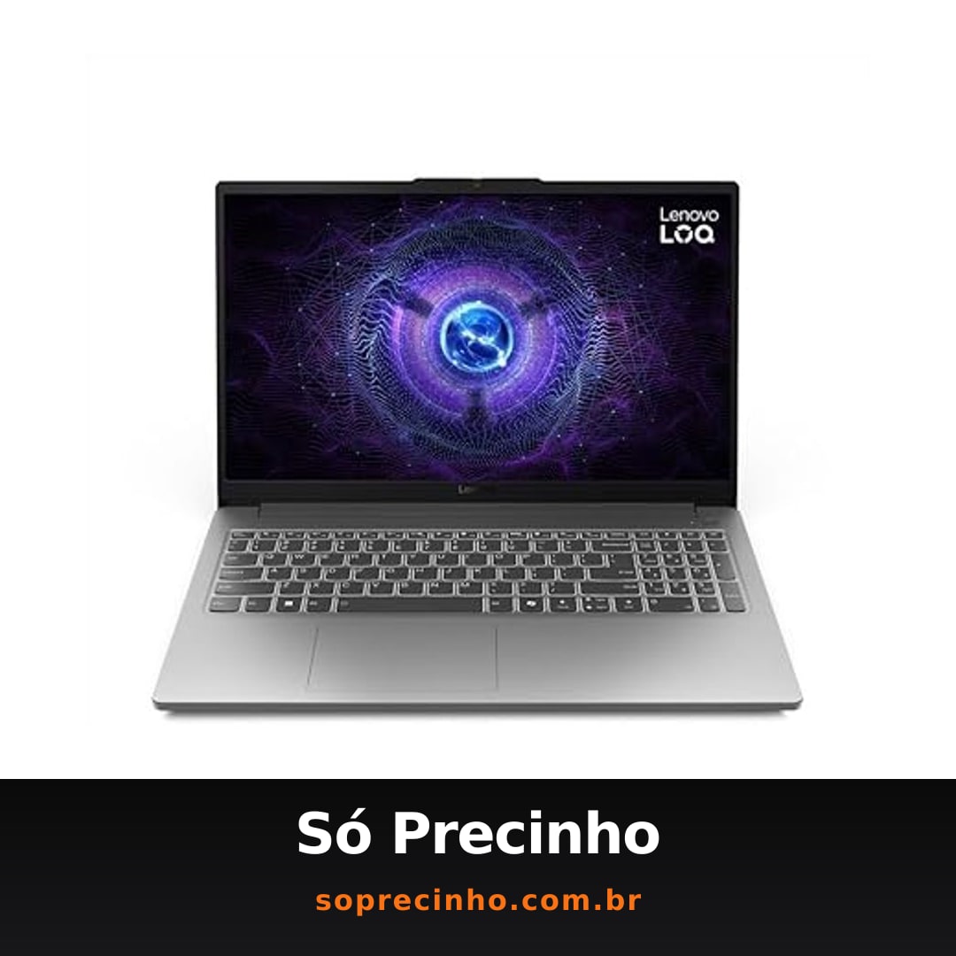 Notebook Gamer Lenovo LOQ E Core i5-12450HX, 8GB, 512GB SSD, RTX 3050 6GB, 15.6" 144Hz, Linux 83MES00100
