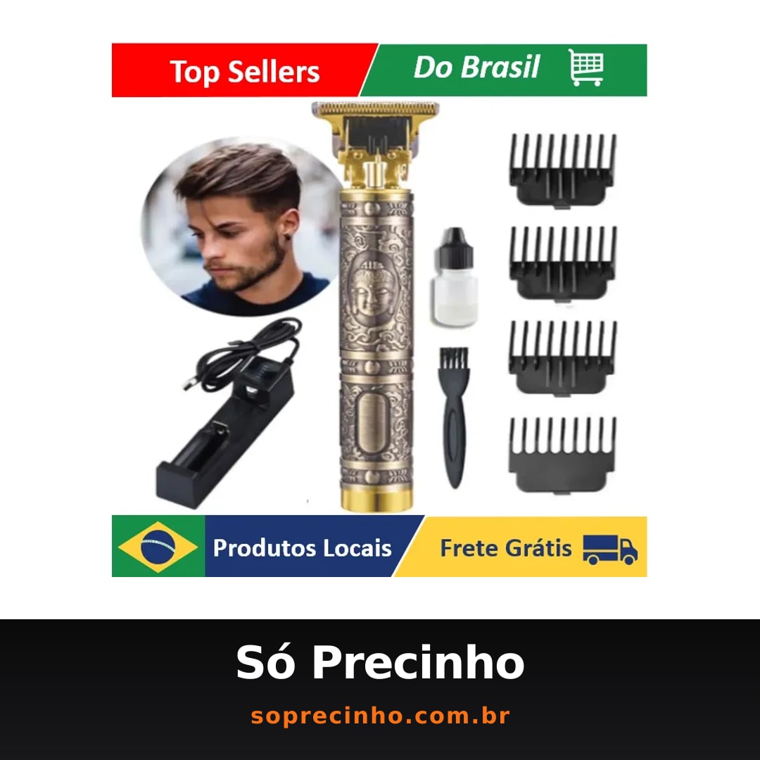 Máquina Profissional Acabamento Cabelo Barba Buda