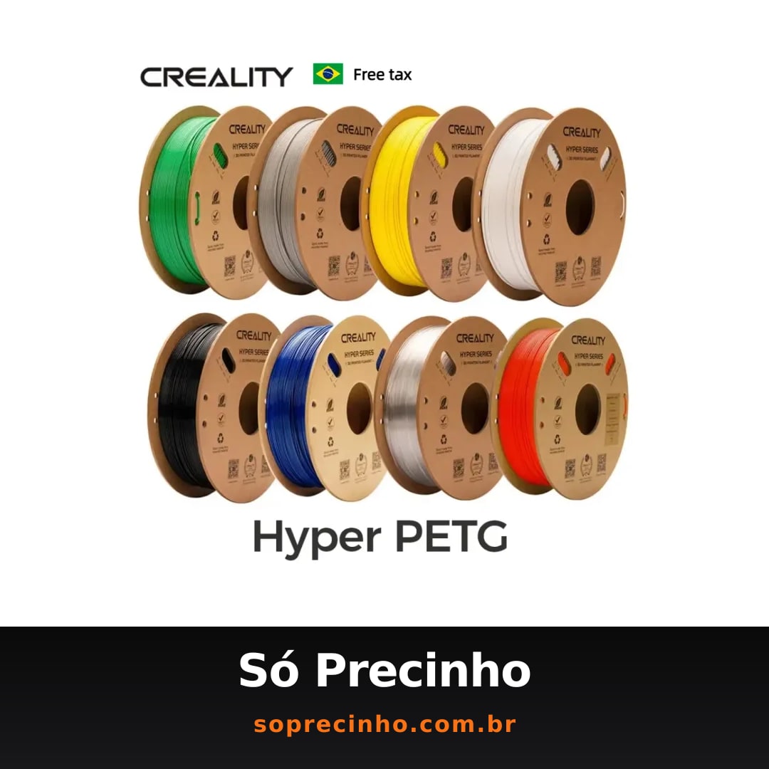 Filamento para Impressora 3D CREALITY Hyper PETG 1.75mm até 600mm/s à Prova d'Água Alta Velocidade Rápido PETG 1kg Precisão Dimensional ±0.03mm