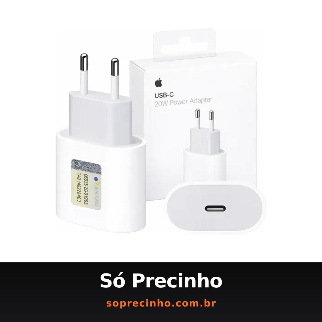 Carregador Fonte Apple Ipad Iphone Turbo Usb-c 20w Original