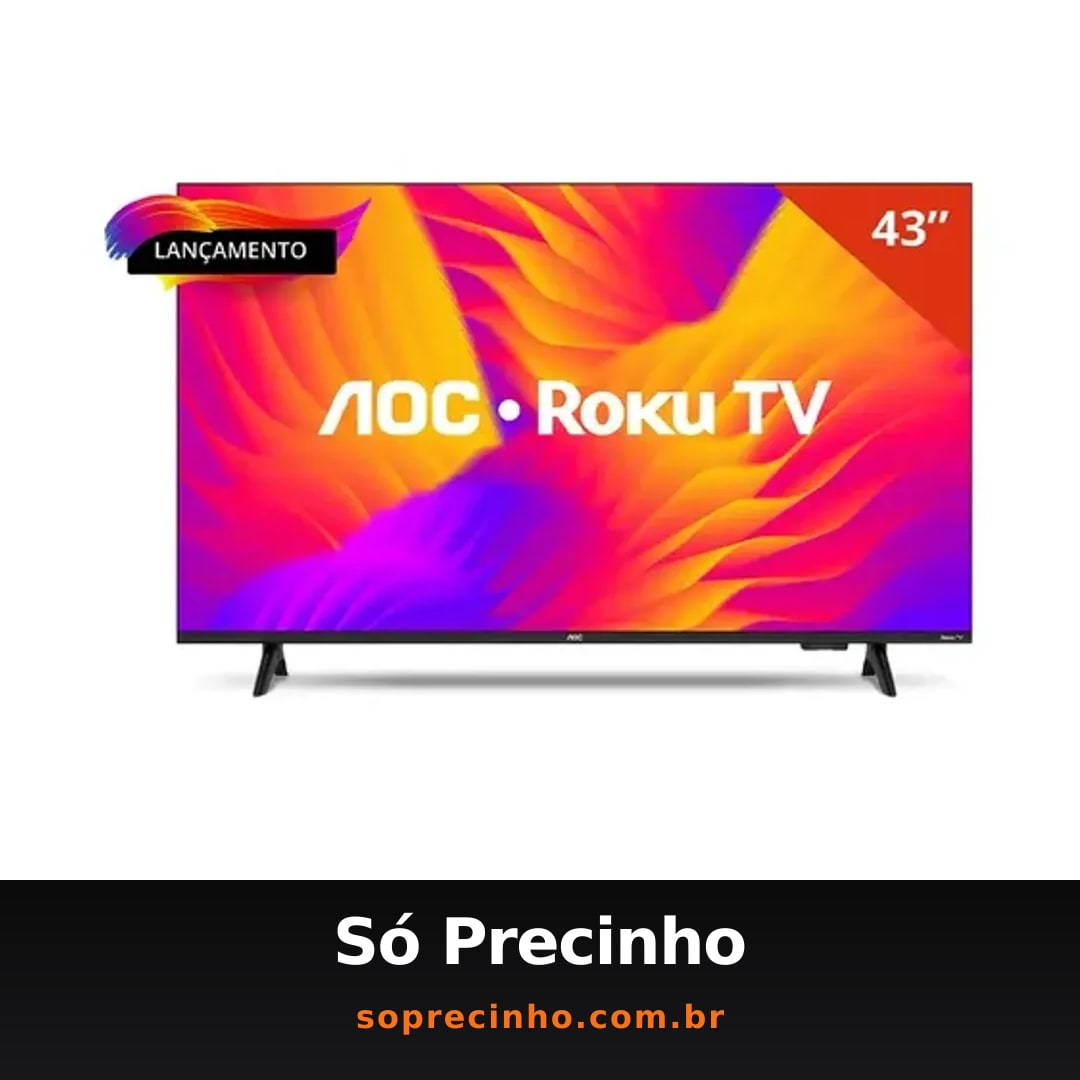Smart Tv 43 Aoc Led Roku Full Hd Wi-fi 60hz Hdmi Usb 43s5155/78g