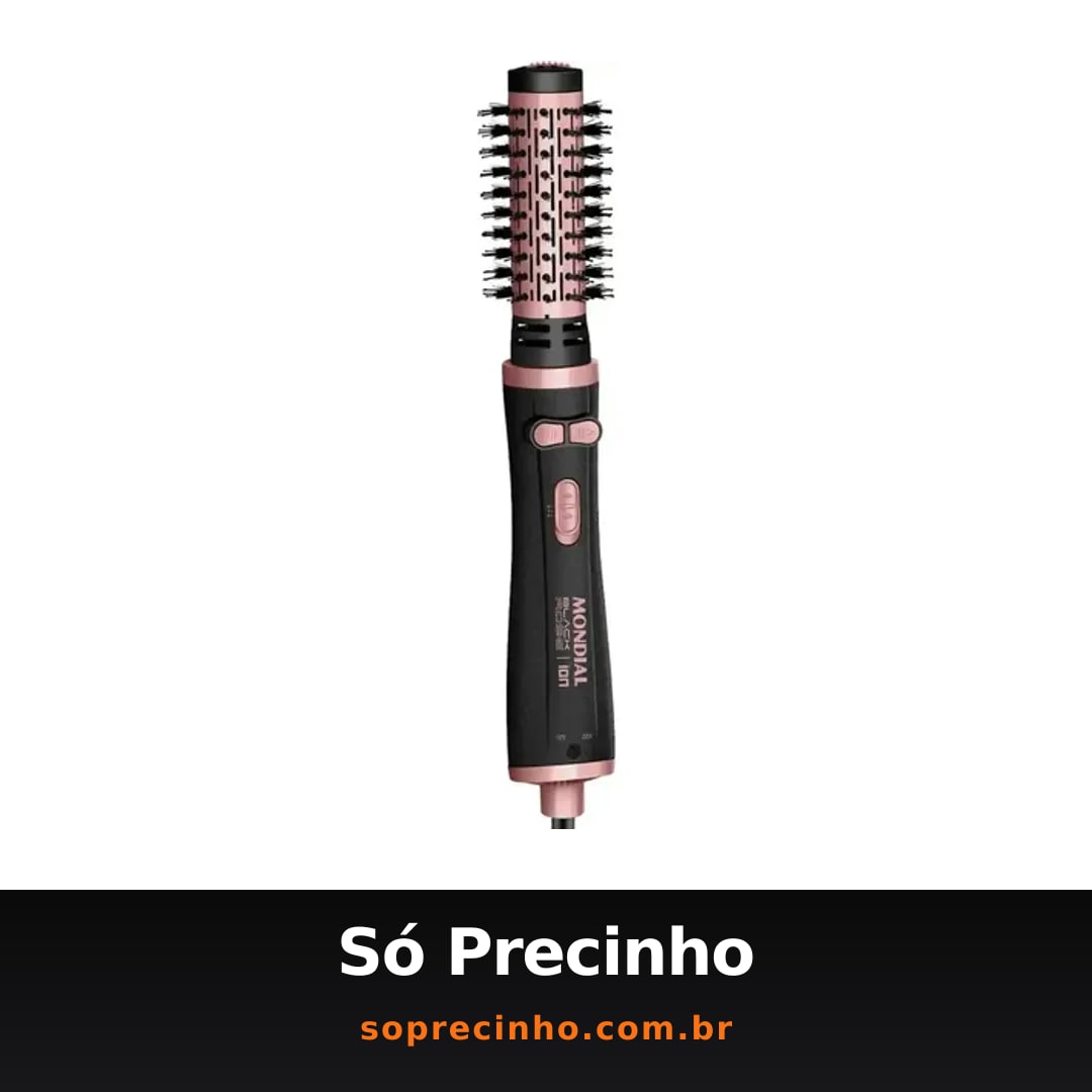 Escova Rotativa Mondial Ceramica Tourmaline Ion 3x1 Erb-01