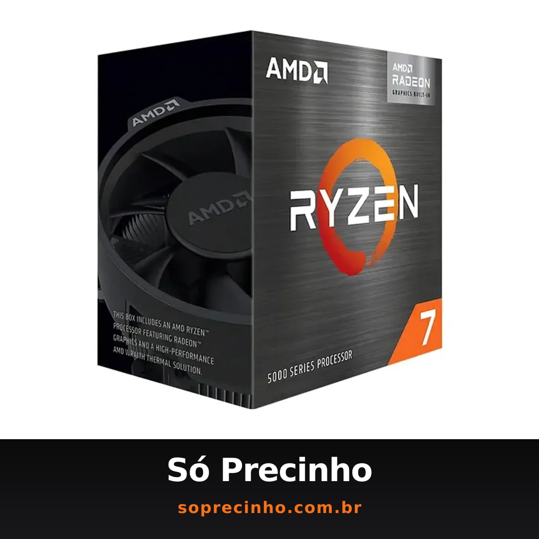 Processador AMD Ryzen 7 5700G 100-100000263BOX de 8 núcleos e 4.6GHz de frequência com gráfica integrada