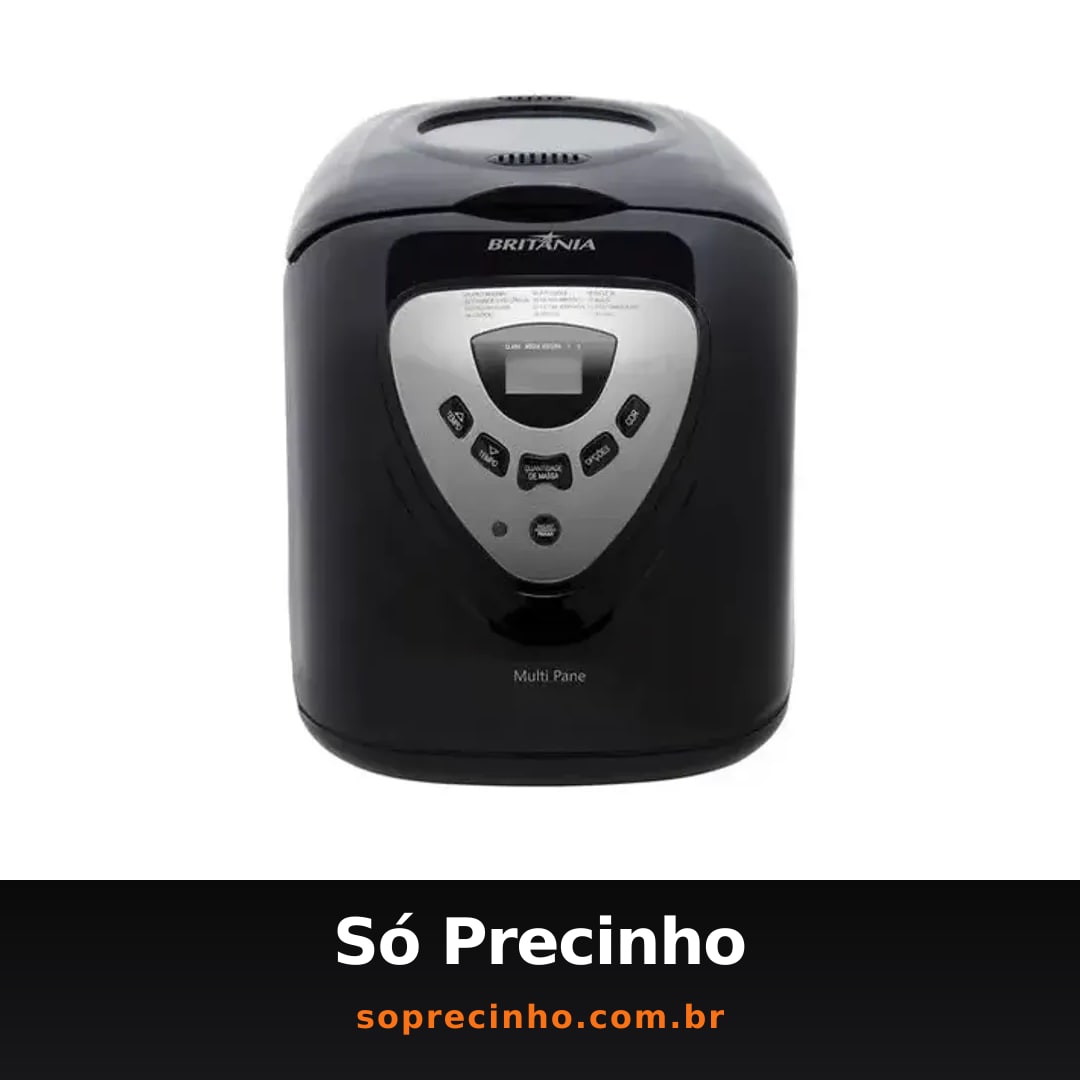 Panificadora Multipane 12P Com Função Timer e Antiaderente Potência de 550W Cor Preto Britânia