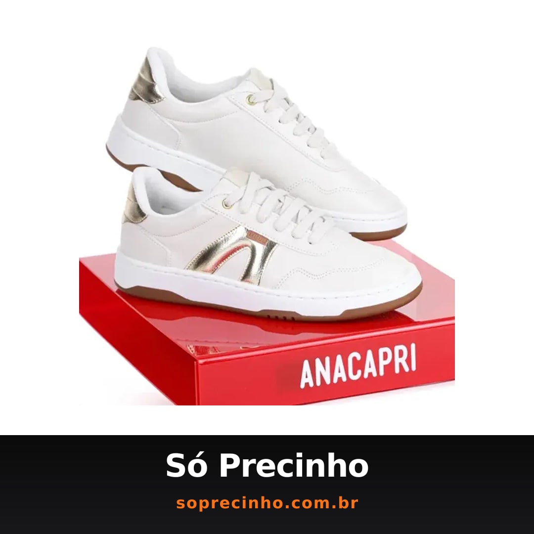 Tênis Casual Feminino Anacapri Confortável Leve Resistente
