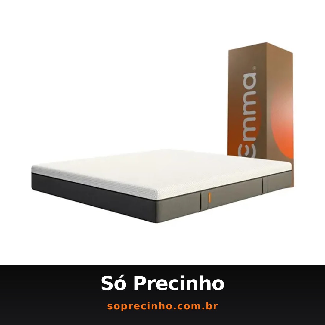 Colchão Emma Queen - Tecnologia Alemã Cor Branco/Cinza