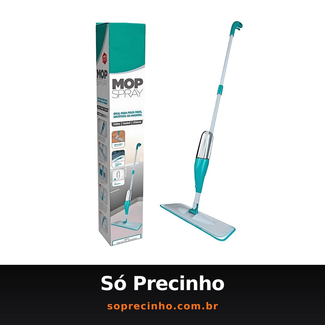 MOP Spray Rodo Esfregão com Reservatório Rodo Magico Limpa Seca