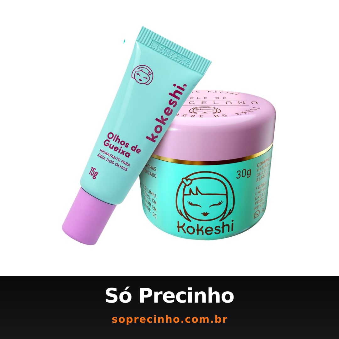 Kit Dupla Renovadores Faciais Kokeshi Pele Porcelana Olhos Gueixa