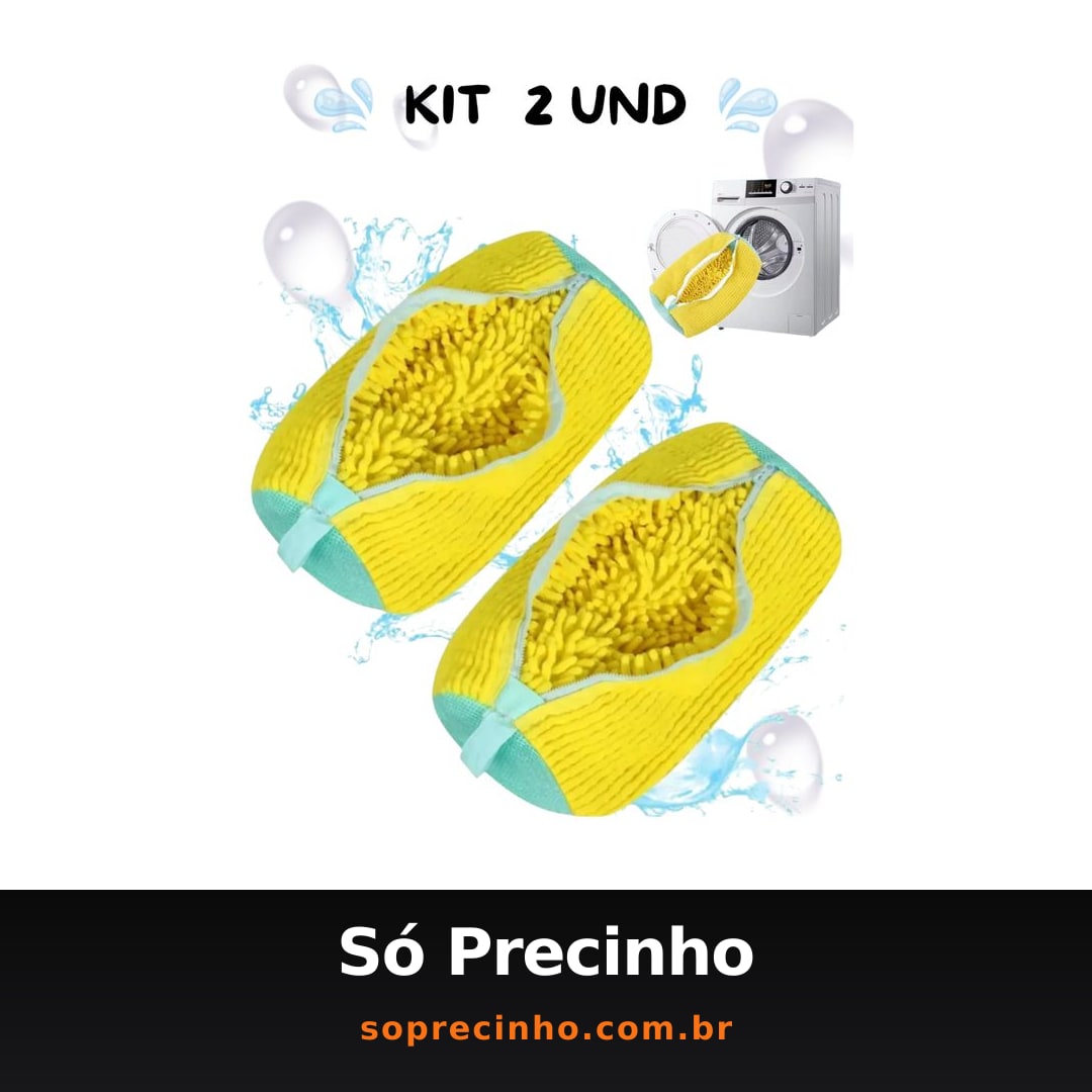 Kit 2 Unidades – Saco Protetor para Lavar Tênis na Máquina – Lavagem Segura e Prática